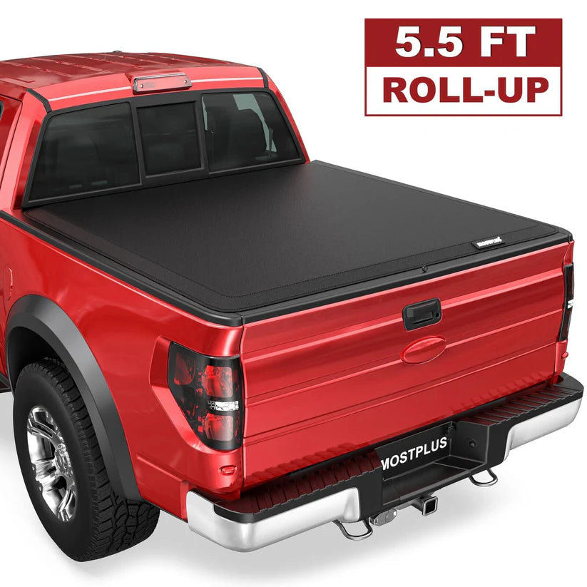 5.5FT Soft Roll Up Truck Bed Tonneau Cover For 2009-2023 Ford F150