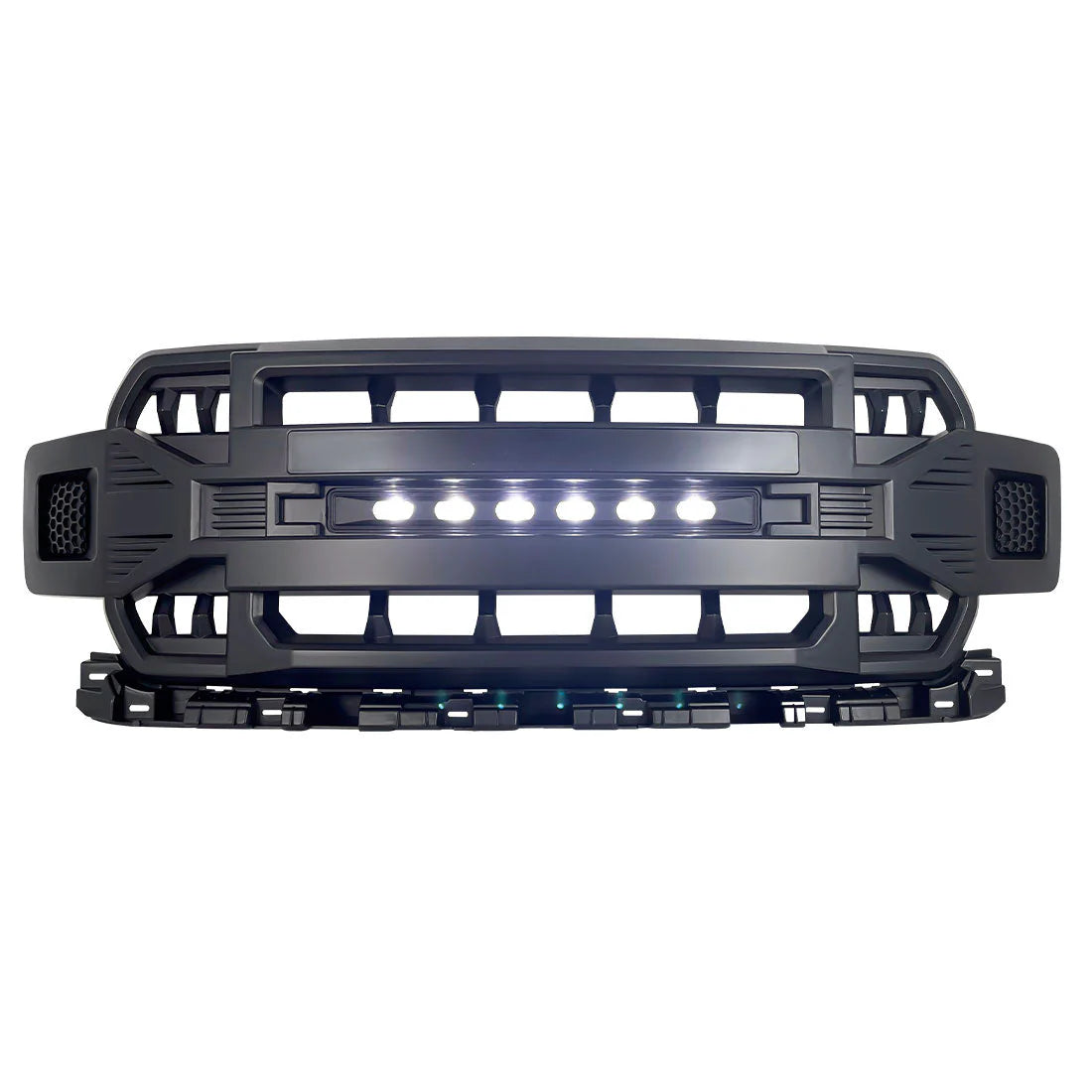 Armor Grille w/Off-Road Lights - Matte Black for 2018-2020 Ford F150
