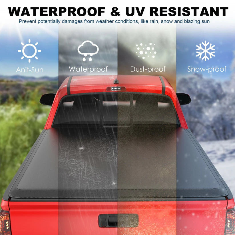 5.5FT Soft Roll Up Truck Bed Tonneau Cover For 2009-2023 Ford F150