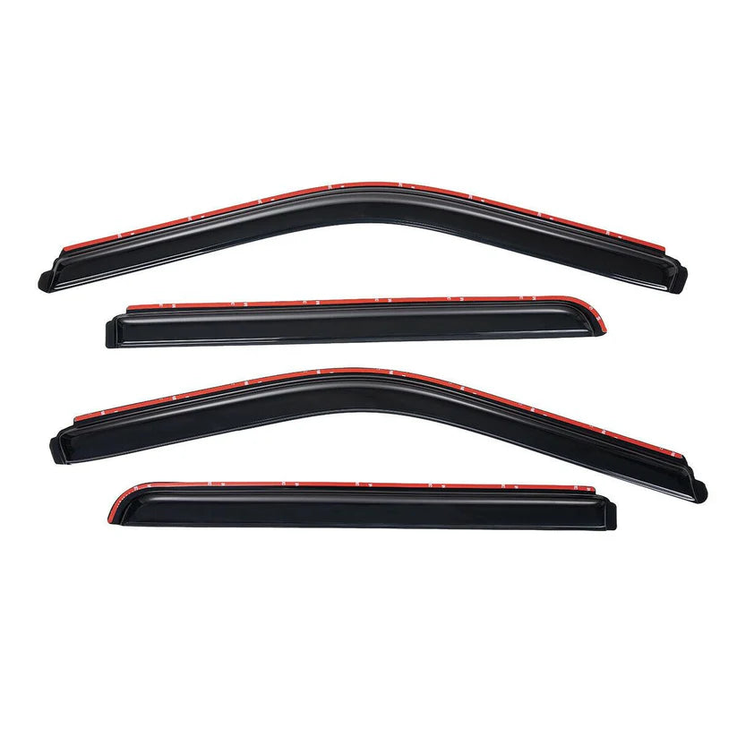 In-Channel Smoke Window Visors Sun Rain Guards For 2015-2021 Ford F150 Crew Cab