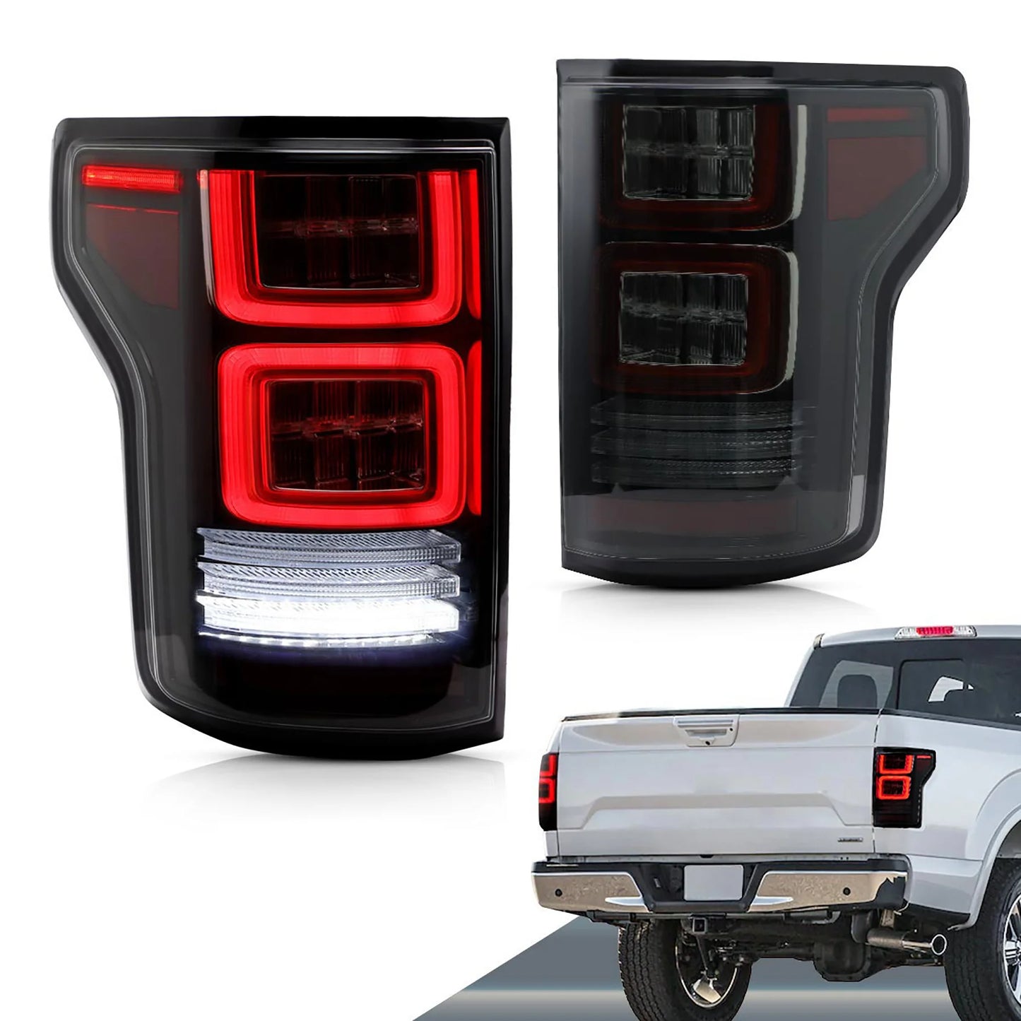 15-20 F150 13th Gen  Vland LED Tail Lights Smoked Housing