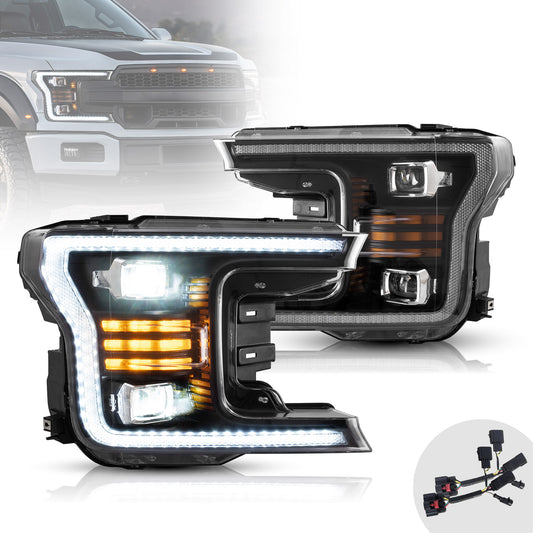 18-20 Ford F150 Vland V.2 LED Dual Beam Projector HeadLights