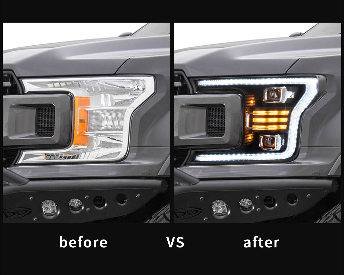 18-20 Ford F150 Vland V.2 LED Dual Beam Projector HeadLights